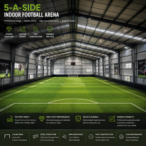 Estadio de Fútbol Interior, Estructura de Acero, Centro Deportivo Prefabricado, Arena para Entrenamiento y Eventos de Fútbol - Product Image 1