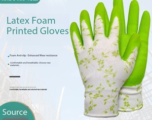 Guantes de Jardinería de <span class=keywords><strong>Espuma</strong></span> de Látex Impresos, <span class=keywords><strong>Antipinchazos</strong></span>, para Plantación, Paisajismo, Cultivo de Flores y Protección - Product Image 2