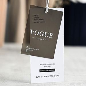Custom Luxury Hanging Label With <b>String</b> Special Swing Paper Product Tags Paper Hang Tag for Clothing Garment - Product Image 1