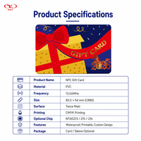 Carte NFC personnalisée pour cadeaux, 13,56 MHz, 213 PVC, carte intelligente imprimable, double face, mate, RFID, pour la promotion de la fidélité et des programmes de récompense