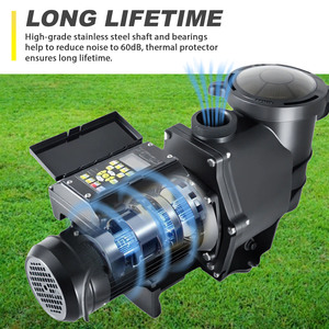 Pompa per Piscina a Velocità Variabile 2.0HP, Pompa di Circolazione per Piscine Interrate/Fuori Terra 230V, Forte Aspirazione ed Efficienza Energetica - Product Image 4