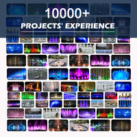 Fontaine artistique paysagère pour place de ville avec éclairage LED DMX512 pour parc et place de ville