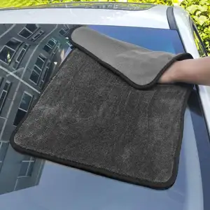 Lint-Free Customized Logo Microfiber Car Drying Towel Super Absorbent Twist Pile Car Towels