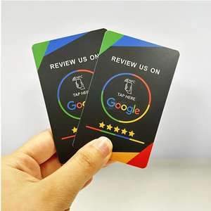<span class=keywords><strong>Google</strong></span> Review Social Media Tap Carte NFC Connect Carte cadeau de vente au détail Carte d'examen intelligente NFC réutilisable avec code QR - Product Image 5