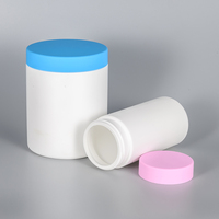 HDPE-Vorrats gläser mit Soft-Touch-Deckel 480cc 16OZ 800cc 26OZ BPA-freie Kunststoff behälter in Lebensmittel qualität Blau Pink