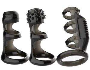 واقي ذكري مطور رخيص لتأخير القذف للذكور - حلقة للكرنس - واقي ذكري من السيليكون قابل لإعادة الاستخدام للرجال - Product Image 6