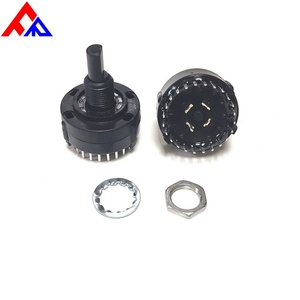 Nuevo Interruptor de Selección de Posiciones y Engranajes de 1/2 Polos con Eje Aislado, 2/3/4/5/6/7/8/9/10/11/12 Posiciones, 26mm, Metales y Plásticos - Product Image 1