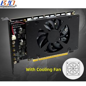 2026 Новый PCI-E 5,0 16X до 4 * NGFF <span class=keywords><strong>M</strong></span>.2 <span class=keywords><strong>M</strong></span>-ключ 2280 M2 NVME SSD адаптер карты 512Gbps + вентилятор MB Поддержка PCIe X4x4x4x4 - Product Image 4