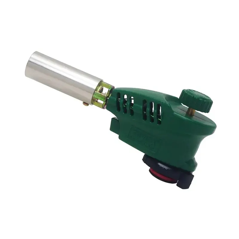 Mini soplete de soldadura para joyería, Encendido automático, llama ajustable, quemador de soplete ardiente de Gas butano verde