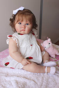 Poupée réaliste en silicone souple de 60 cm, poupée reborn réaliste en vinyle pour fille, bébé comme un vrai bébé reborn en silicone pour filles - Product Image 2