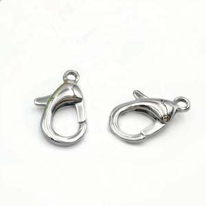 100 piezas de cierres de langosta de acero inoxidable 316L de alto brillo para collares y pulseras, 10 mm, accesorios de joyería DIY, en plata, oro de 18K y negro - Product Image 3