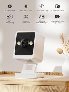 2K 3MP <span class=keywords><strong>Mini</strong></span> Cámara CCTV WiFi cámara de <span class=keywords><strong>cubo</strong></span> interior Cámara de dos vías para el hogar con aplicación de visión nocturna icsee - Product Image 2