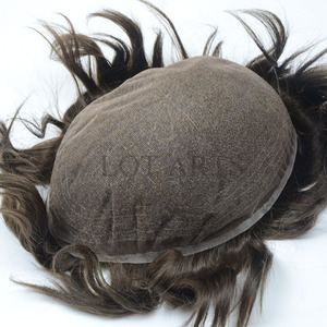 Tupé de Cabello para Hombre con Encaje, Cabello Remy Brasileño 100% Humano de Alta Calidad, Estilo Liso Sin Enredos, Más Vendido - Product Image 1