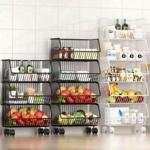 Carro organizador de Metal con ruedas, herramienta móvil de bola, 4 capas giratorias, entrenamiento de utilidad, acero pesado, <span class=keywords><strong>3</strong></span> carros de cocina - Product Image 6