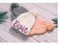 Sombreros de invierno Niños Moda Gorro de punto Gorro de bebé Bordado de logotipo personalizado