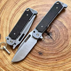 Couteau pliant BK EDC, lame en acier inoxydable à pointe tombante, manche en aluminium, couteau de survie de poche pour l'extérieur - Product Image 4