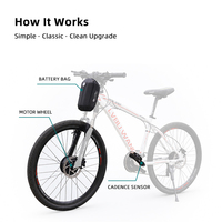 Kit de conversion de vélo électrique économique 250W 350W avec moteur de moyeu avant ou arrière pour la mise à niveau de vélo