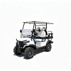 Venta al por mayor de carritos de golf eléctricos de 4 asientos, mini vehículos eléctricos blancos para carga. - Product Image 1