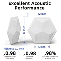 Panneau insonorisant 3D écologique chinois, réduction du bruit, diffuseur acoustique, panneau mural hexagonal, matériau insonorisant, panneau acoustique