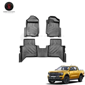 Piezas de coche Interior Ranger accesorios Ford Universal Set alfombrillas de coche 4 piezas para Ford Ranger T9 2022 +