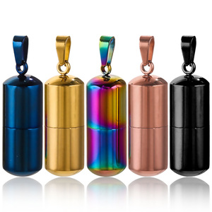 Llavero de Acero Inoxidable con Cápsula para <span class=keywords><strong>Perfume</strong></span>, Estilo Europeo y Estadounidense, Ideal para Fiestas - Product Image 1