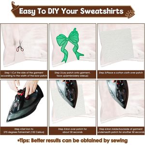 <b>Witch</b> Themed Side Bow Patch 5.334x7.534 Pink Green Glitter Iron On Applique For Sweatshirts Cloth DIY <b>Decorations</b> - Product Image 5