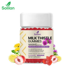 Proveedor Chino OEM, Etiqueta Privada, Gomitas de Cardo Mariano Orgánico Vegano, Antioxidante Premium, Antienvejecimiento, Aumenta el Metabolismo Energético - Product Image 1