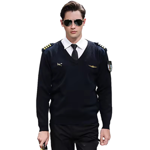 Uniforme et équipement de gardien de sécurité en tissu sergé de laine, automne, unisexe, pour vêtements de travail et ensemble de pulls - Product Image 4