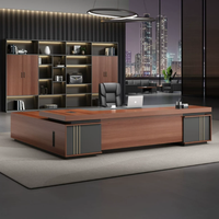 Nouveau bureau de direction moderne et luxueux, bureau du patron, simple et confortable, taille personnalisée, bureau de direction en forme de L, bureau de PDG en bois