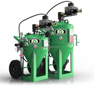 Portable abrasive steel shot grit sand blasting machine with wheels and big tank capacity