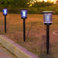 Lampe Solaire Extérieure Anti-Moustiques IP65 Étanche avec Détecteur de Mouvement 30W 6V, Autonomie de Batterie >10H, Répulsif Physique pour Jardin