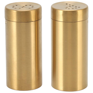 Elegant Stainless Steel <b>Salt</b> and Pepper <b>Shaker</b> Set with Eco-Friendly and Sustainable Design Hand Wash Only - Product Image 1