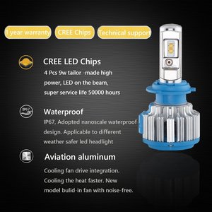 Bombillas LED para Faros Delanteros de Coche KINGSTARS T1 H7 Turbo, 12 V, 35 W, 6000 K, H4/H7/H11/H13/9005, Nuevas, 4200 Lúmenes - Product Image 6