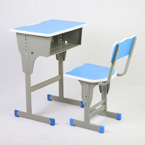 ชุดโต๊ะและเก้าอี้เรียนปรับระดับความสูงได้ โครงสร้างโลหะ สำหรับนักเรียน - Product Image 6