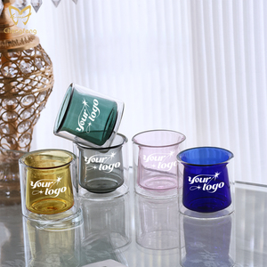 Ensemble de tasses à café et à thé en verre à <span class=keywords><strong>double</strong></span> <span class=keywords><strong>paroi</strong></span> en borosilicate de haute qualité, fabriqué à la main, isolé thermiquement, <span class=keywords><strong>verres</strong></span> à <span class=keywords><strong>espresso</strong></span> à <span class=keywords><strong>double</strong></span> <span class=keywords><strong>paroi</strong></span> - Product Image 2