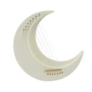 Arpa de Luna Blanca de Buena Calidad, Mini Arpa Infantil, Arpa de 7 Cuerdas - Product Image 1