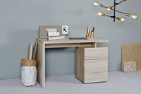 Bureau de travail à domicile en bois de style européen avec compartiment de rangement en chêne