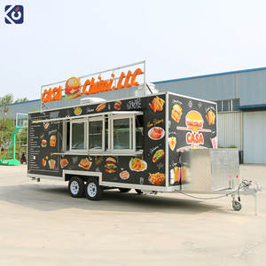 CAMPTRL Chariot de restauration mobile de qualité supérieure entièrement équipé, <span class=keywords><strong>camion</strong></span> de restauration rapide avec cuisine complète pour restaurants de restauration rapide - Product Image 4