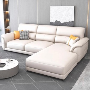 Phong Cách Bắc Âu Hiện Đại Chính Hãng Sofa Da Thẳng Hàng Da Bò Đầu Lớp Thiết Kế Đơn Giản Cho Phòng Khách Hoặc Phòng Tập Thể Dục Căn Hộ - Product Image 2