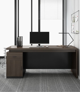 Bureau d'ordinateur de direction de luxe moderne, matériau en bois durable, multifonction, 2 options de rangement, petit bureau de bureau - Product Image 5