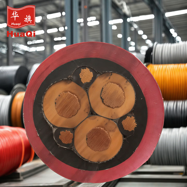 Huaqi HDG-REL-GDFH-3x70mm2 High Voltage Copper Conductor XLPE/Rubber Insulated Underground Power Mining Electrical Cable