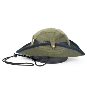 Qianzun Người Đàn Ông Của Ngoài Trời Sử Dụng Quân Đội Màu Xanh Lá Cây Bên Lưới Có Thể Điều Chỉnh Tùy Chỉnh In Ngư Dân Cap Xô <span class=keywords><strong>Hat</strong></span> Với Chuỗi - Product Image 3