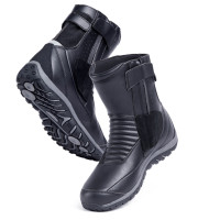 Chaussures de moto rétro en cuir pour hommes, chaussures de moto pour la conduite, imperméables, coupe-vent, anti-chute, pour les quatre saisons