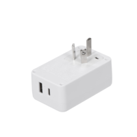 Adaptateur de chargeur mural USB Type-C en gros avec prise européenne, ports USB-C + USB-A, certifié CE/UKCA pour ordinateurs portables et appareils photo