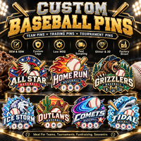 Épinglette de baseball personnalisée pour jeunes, motif Désert Canyon Tempête de sable, Neuf Mesa, Cactus du Sud-ouest, Mascotte animale, Paillettes, pour échange et vente en gros