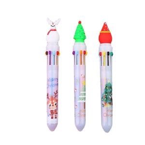 Stylo rétractable multicolore, cadeaux personnalisés pour fêtes, fournitures de bureau et scolaires, série de Noël, stylo coloré - Product Image 1
