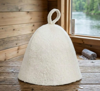 Chapeau de sauna en feutre 100% laine de Nouvelle-Zélande, isolation thermique, protège les cheveux des hautes températures, pour sauna et hammam, vente en gros