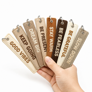 Porte-clés brodé personnalisé en acier inoxydable, directement de l'usine, avec logo, écologique, couleur/taille personnalisables pour promotion - Product Image 4