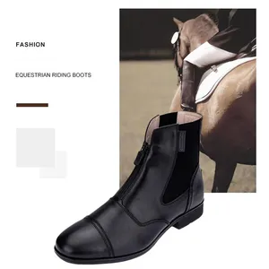 Stivali equestri in vera pelle stivali corti da <span class=keywords><strong>equitazione</strong></span> calzature da <span class=keywords><strong>equitazione</strong></span> in stile inglese resistente Jodhpur stivali stabili - Product Image 6