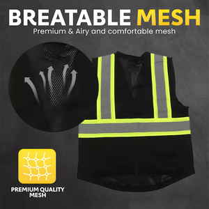 Khả năng hiển thị cao an ninh Áo khoác xây <span class=keywords><strong>d</strong></span>ựng đa túi phản quang an toàn làm việc vest - Product Image 6